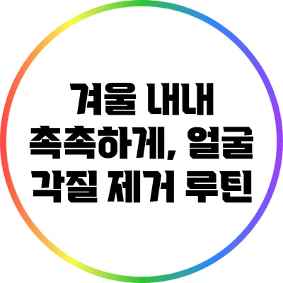 겨울 내내 촉촉하게, 얼굴 각질 제거 루틴