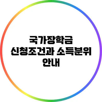 국가장학금 신청조건과 소득분위 안내