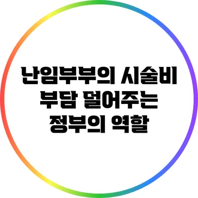 난임부부의 시술비 부담 덜어주는 정부의 역할