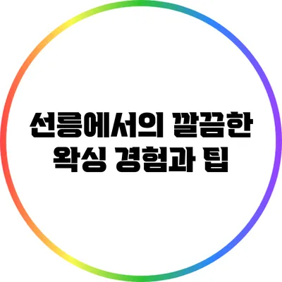 선릉에서의 깔끔한 왁싱 경험과 팁