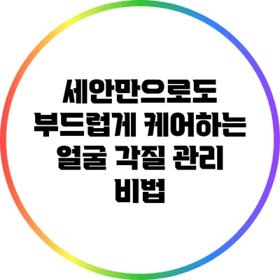 세안만으로도 부드럽게 케어하는 얼굴 각질 관리 비법