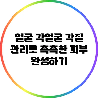 얼굴 각얼굴 각질 관리로 촉촉한 피부 완성하기