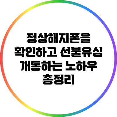 정상해지폰을 확인하고 선불유심 개통하는 노하우 총정리