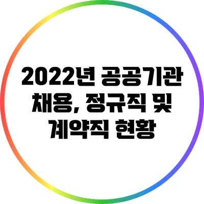 2022년 공공기관 채용, 정규직 및 계약직 현황