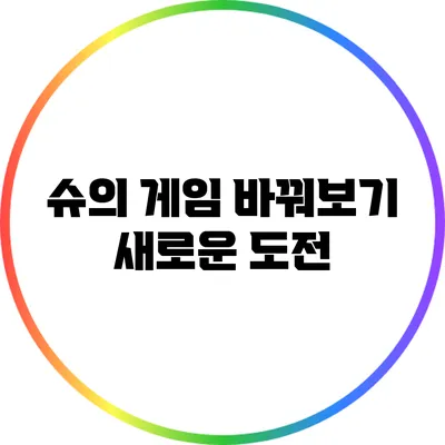 슈의 게임 바꿔보기 새로운 도전