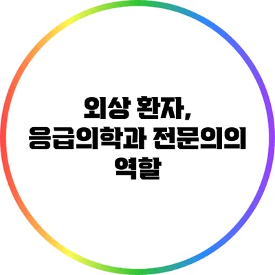 외상 환자, 응급의학과 전문의의 역할