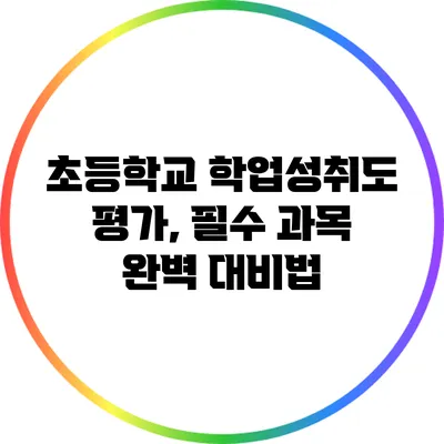 초등학교 학업성취도 평가, 필수 과목 완벽 대비법