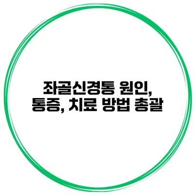 좌골신경통 원인, 통증, 치료 방법 총괄